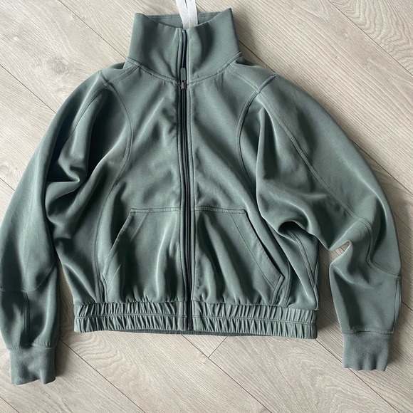 Lululemon scuba green twill sage oversized full zip - Picture 3 of 8